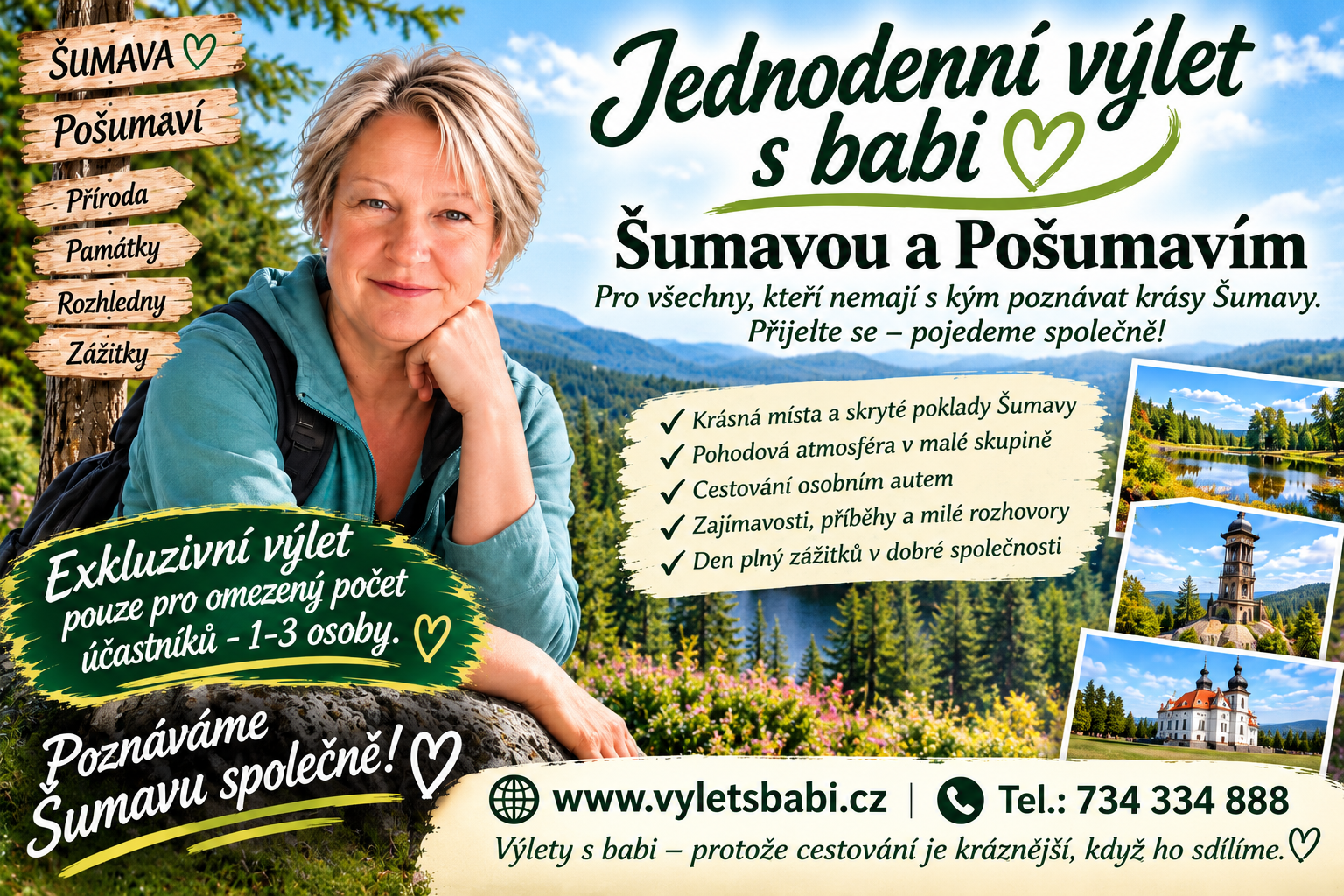 Výlet s babi Šumavou a Pošumavím